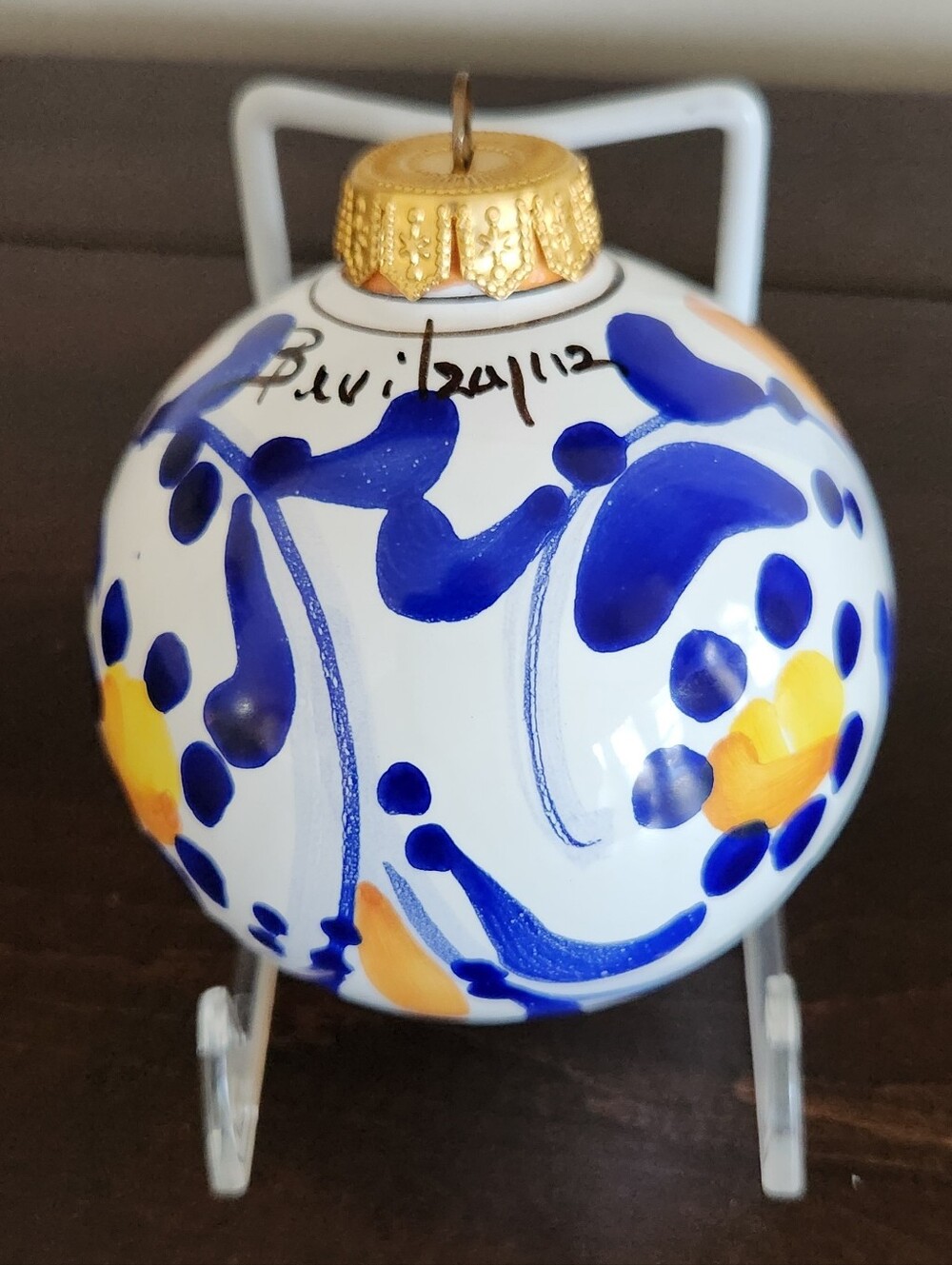 Ceramica Bevilacqua Handcrafted Christmas Ornament, One Of A Kind, Made In Italy